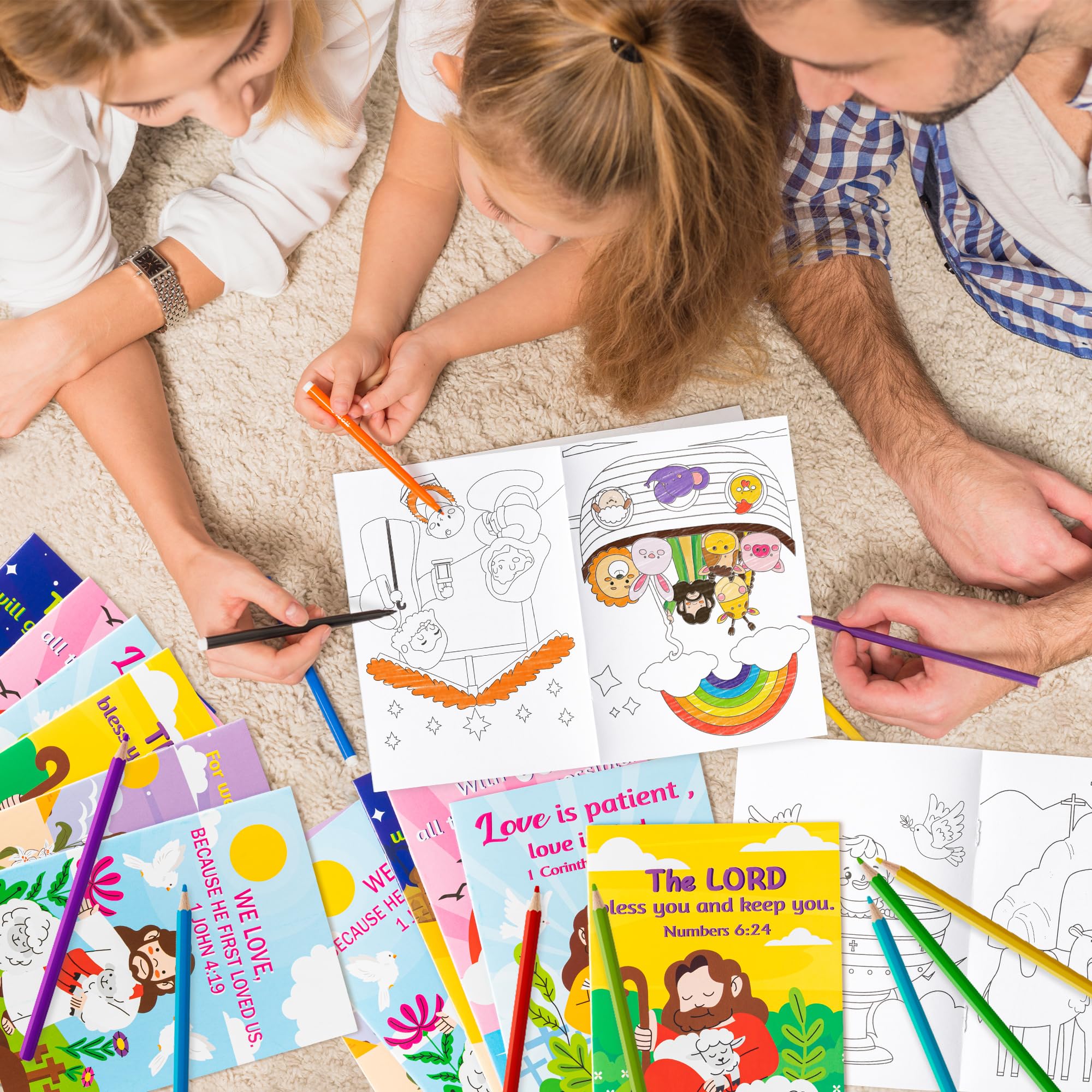 ANGOLIO 24 Easter Christian Religious Coloring Books Bulk for Kids DIY Art Drawing Book for Sunday School Prizes Back to School Classroom Rewards Church Activity Carnival Gifts Party Favors, 6 Styles - Image 6