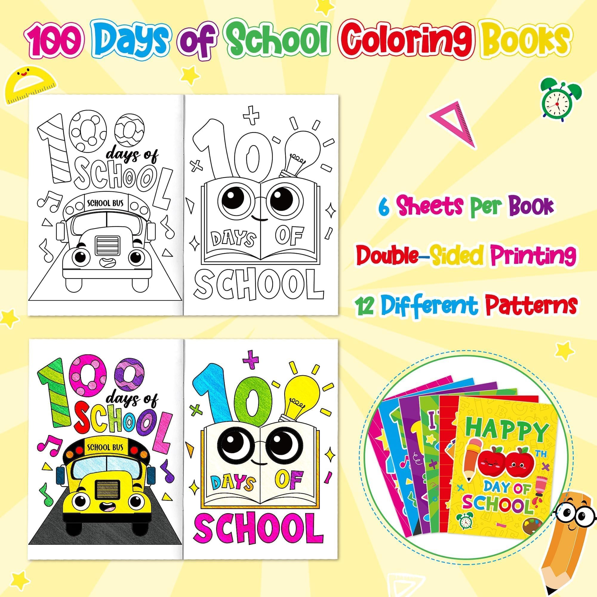 ANGOLIO 24Pcs Back to School Coloring Books Bulk for Kids, First Day of School Kids DIY Coloring Books Celebration Classroom Activity Party Supplies Party Game Prize Goodie Bag Fillers Reading Rewards - Image 3