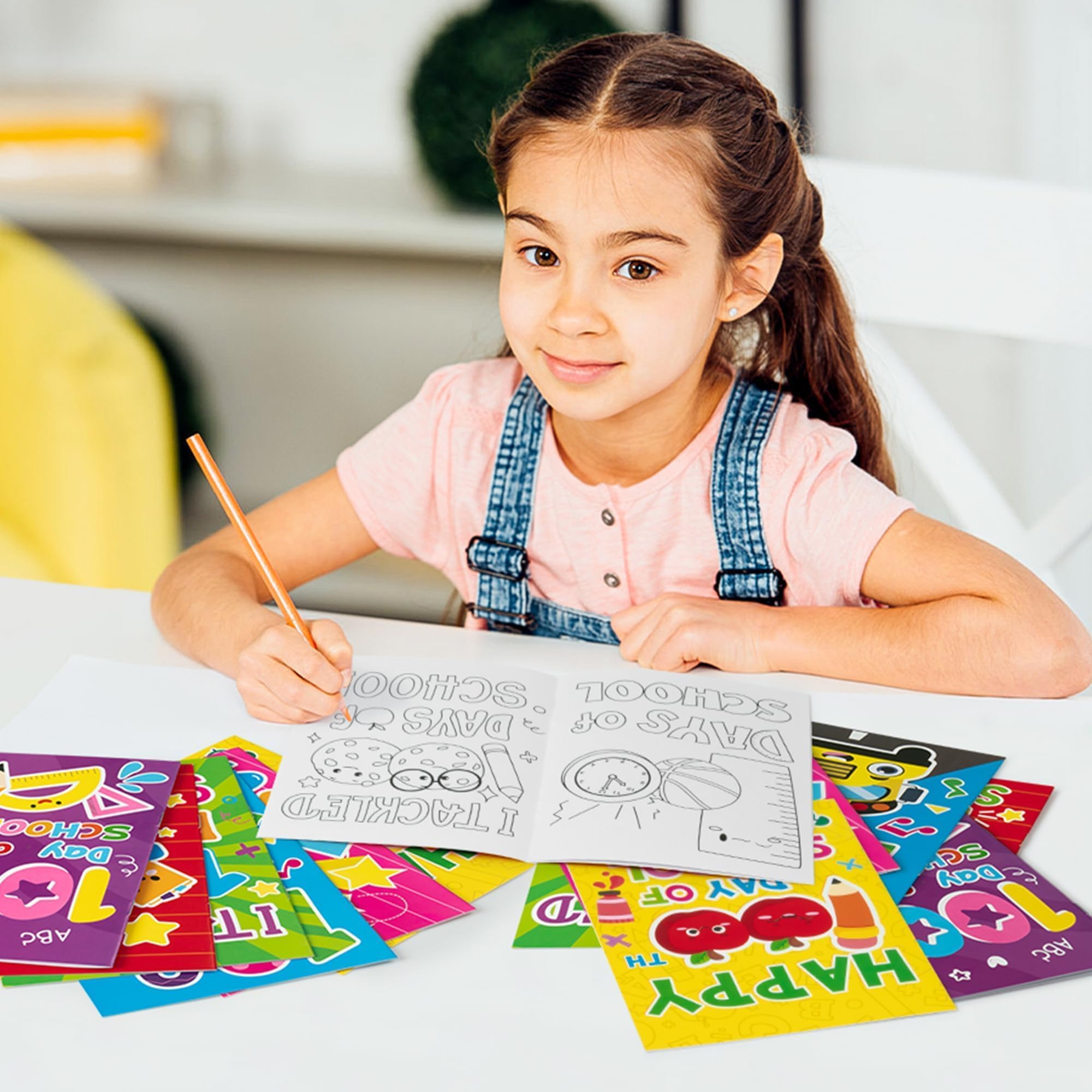 ANGOLIO 24Pcs Back to School Coloring Books Bulk for Kids, First Day of School Kids DIY Coloring Books Celebration Classroom Activity Party Supplies Party Game Prize Goodie Bag Fillers Reading Rewards - Image 5
