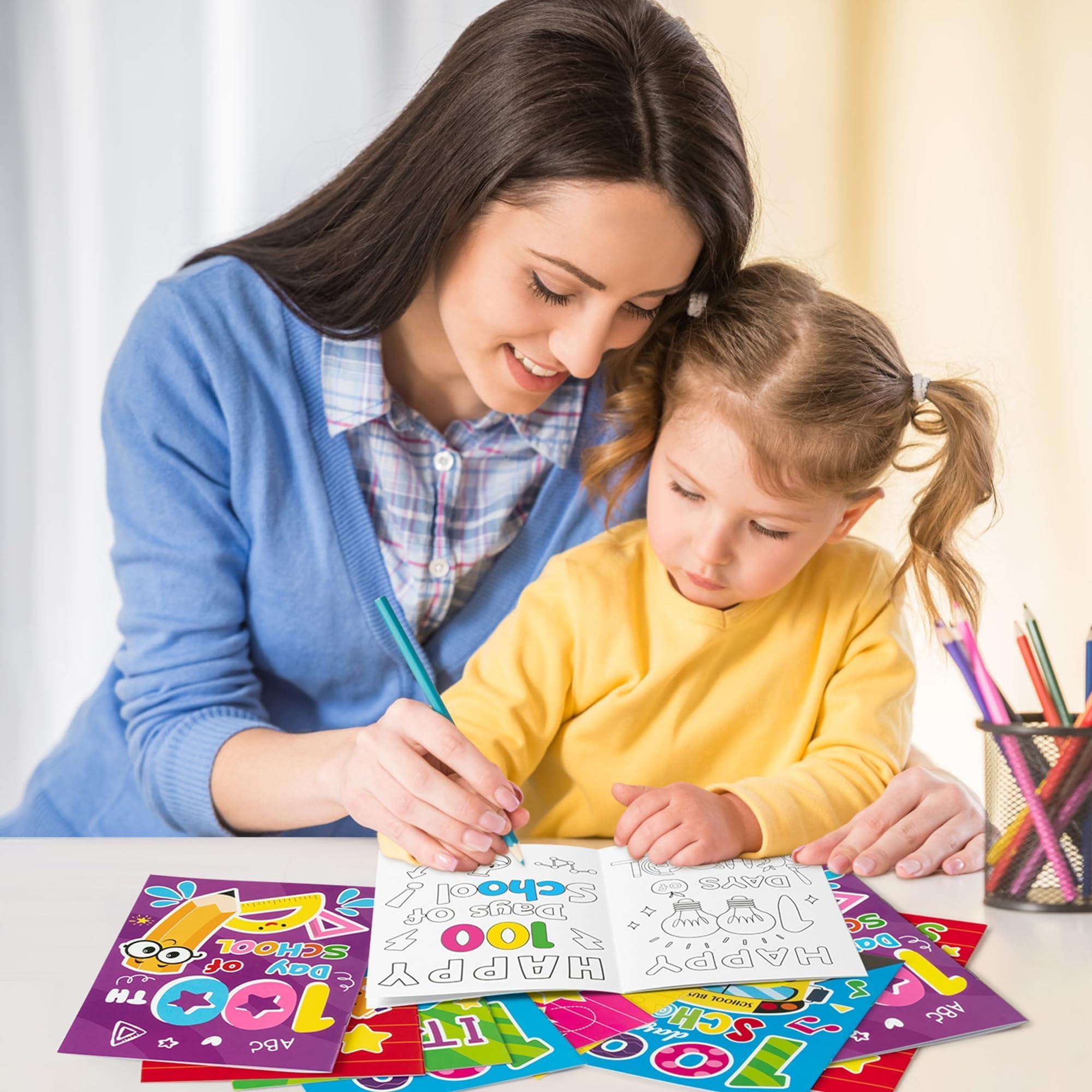 ANGOLIO 24Pcs Back to School Coloring Books Bulk for Kids, First Day of School Kids DIY Coloring Books Celebration Classroom Activity Party Supplies Party Game Prize Goodie Bag Fillers Reading Rewards - Image 6