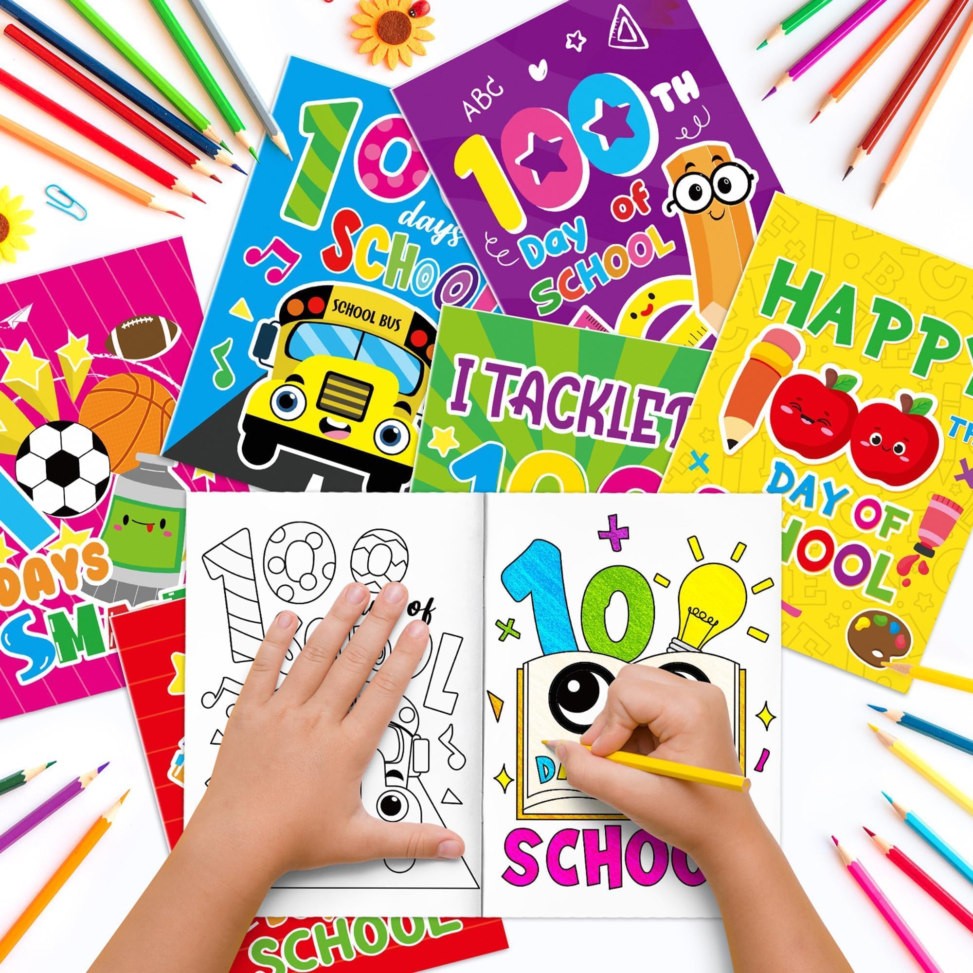 ANGOLIO 24Pcs Back to School Coloring Books Bulk for Kids, First Day of School Kids DIY Coloring Books Celebration Classroom Activity Party Supplies Party Game Prize Goodie Bag Fillers Reading Rewards - Image 7