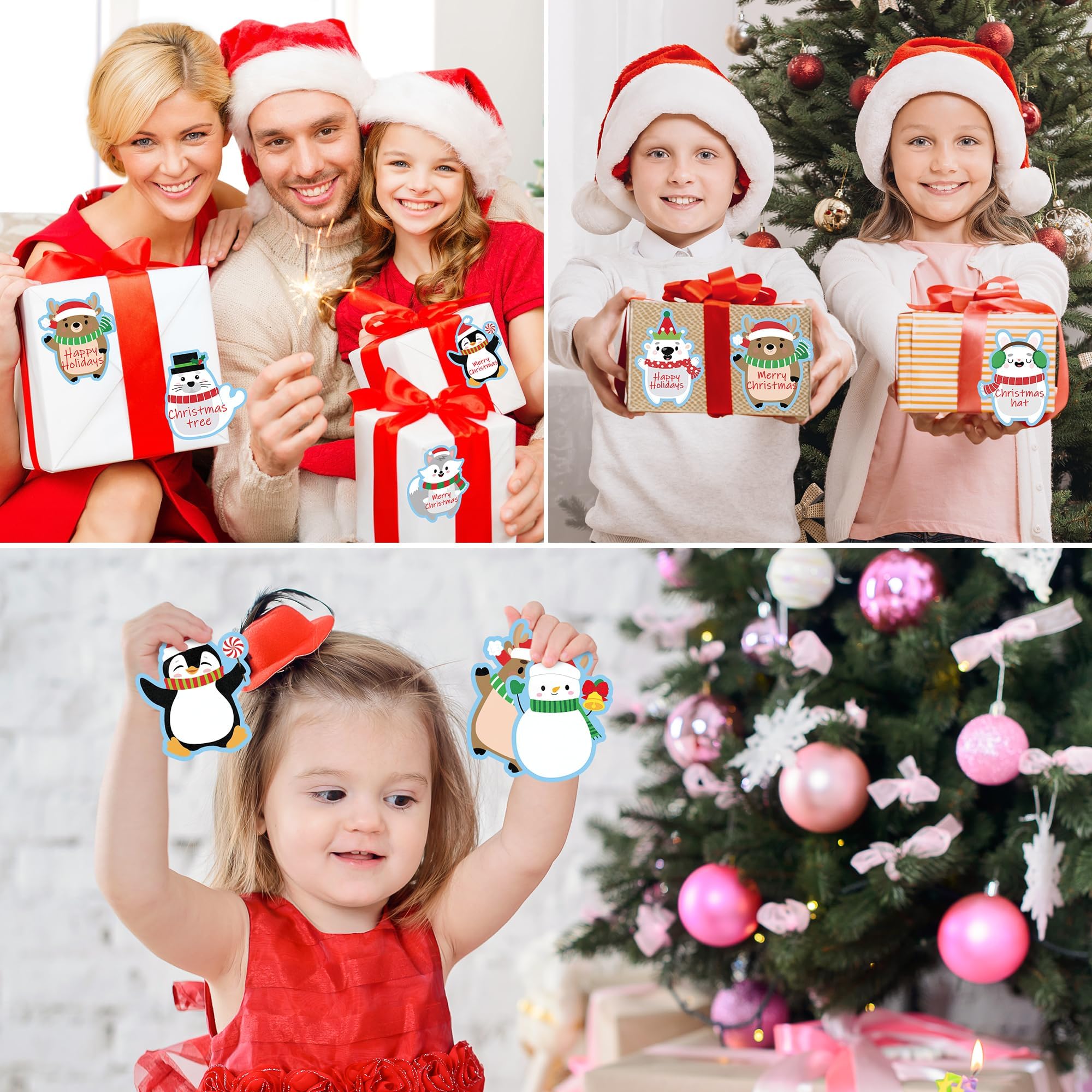 ANGOLIO 600Pcs Christmas Sticky Notes Set Polar Animals Snowman Dolphin Notepad Sets Christmas Memo Pad Notes Winter Self Sticky Notes for Classroom Prizes Stocking Stuffers Kids Birthday Gifts - Image 6