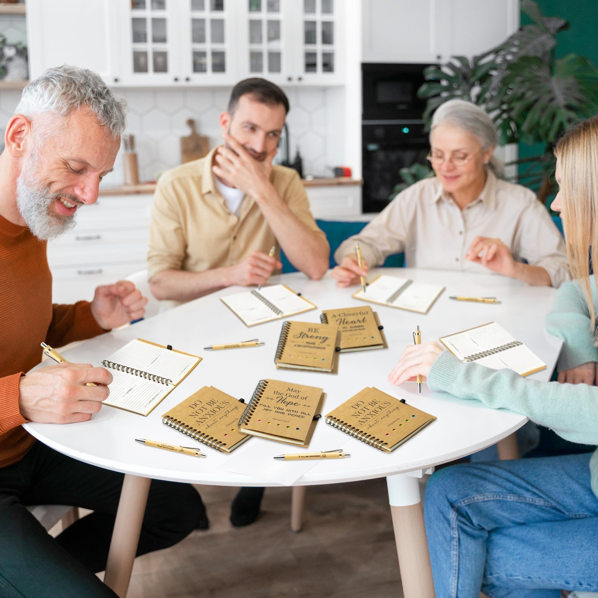 ANGOLIO Christian Gift Set 60Pcs Easter Spring Bulk Sunday School Bible Ballpoint Pens Spiral Religious Notebooks with Sticky Notepads Easter Birthday Gifts for Kid Boy Girl Pastor Teachers Students - Image 6