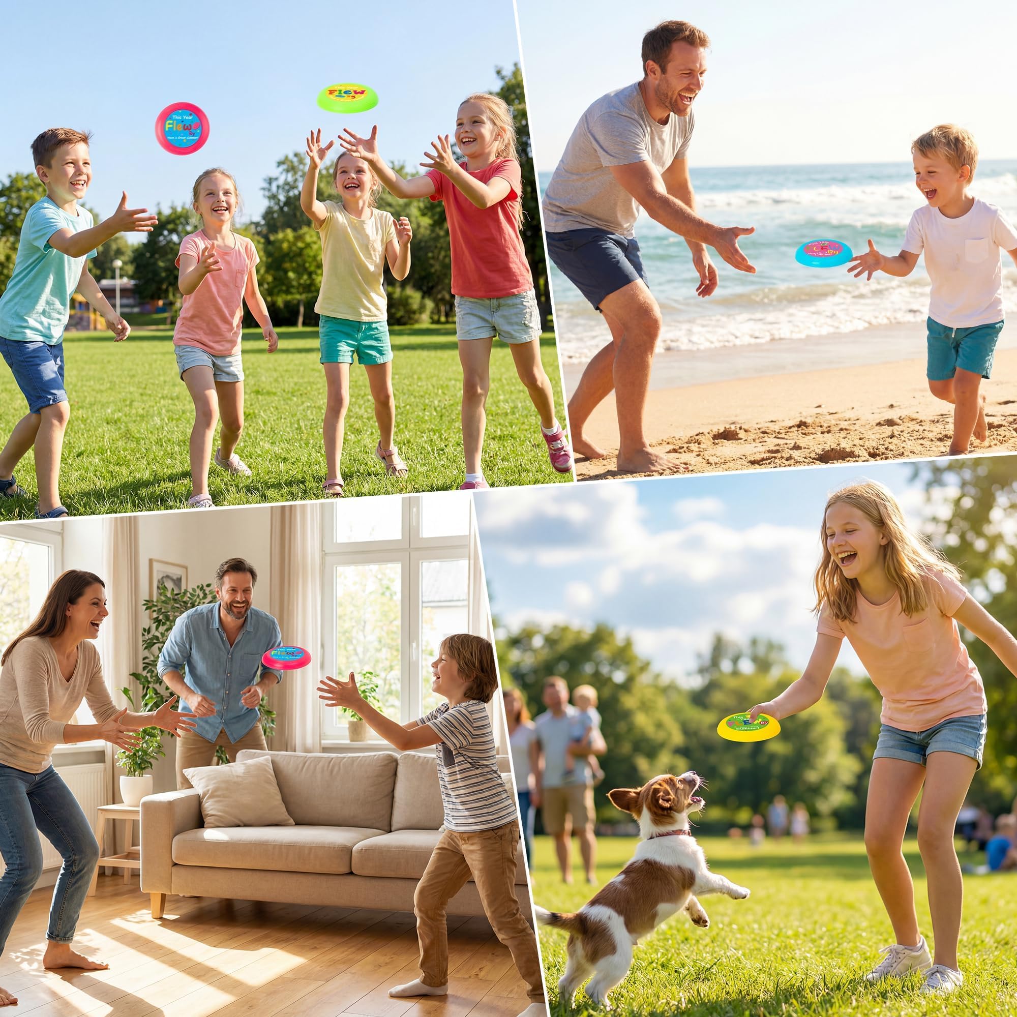 ANGOLIO End of The Year Student Gifts - 73Pcs Flying Discs Bulk Small Flying Disks Flyer with Cards for Kids, Outdoor Lawn Playing Game for Discs Students Children Teaching School Beach Summer Party - Image 6