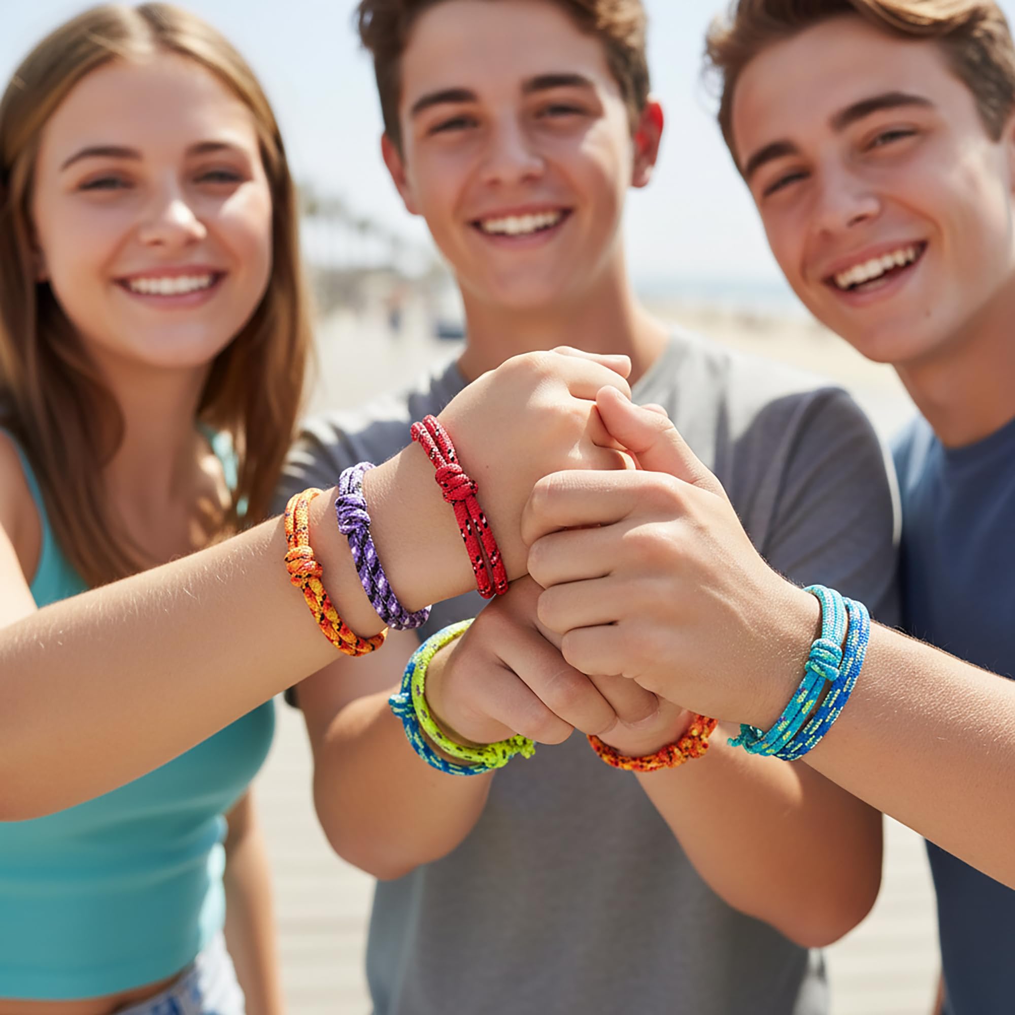 ANGOLIO End of Year Gifts for Kids Bulk 30 Sets Happy Summer Graduation Knot Friendship Bracelets with Cards for Students Classroom Kindergarten Summer Grad Gifts 2026 Last Day of School Party Favors - Image 5