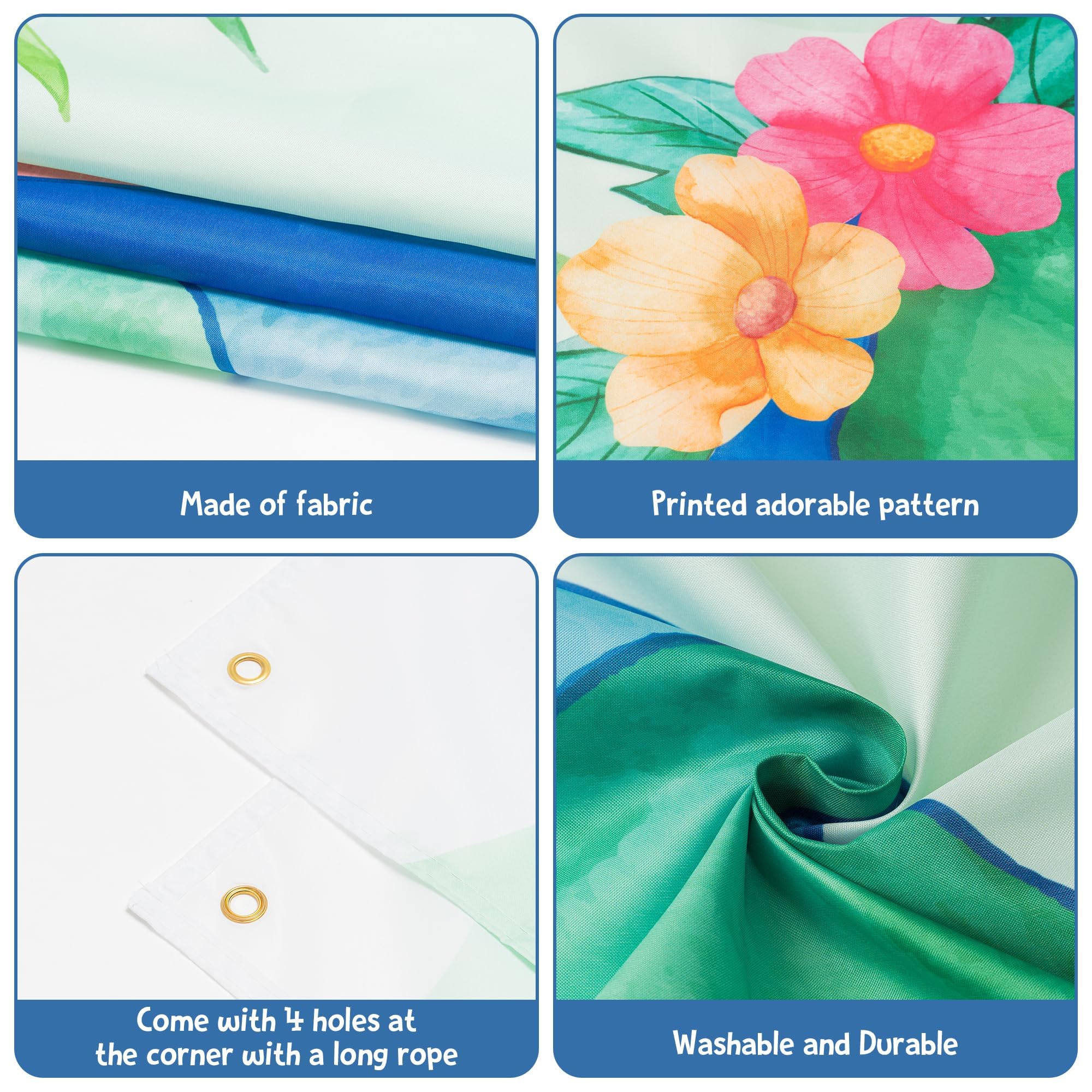 ANGOLIO Happy Earth Day Backdrop - XtraLarge Banner Decor Environmental Protection Party Decor for April 22 Travel Outdoor and Indoor Photography Decor, Polyester, 79X45 Inch - Image 5