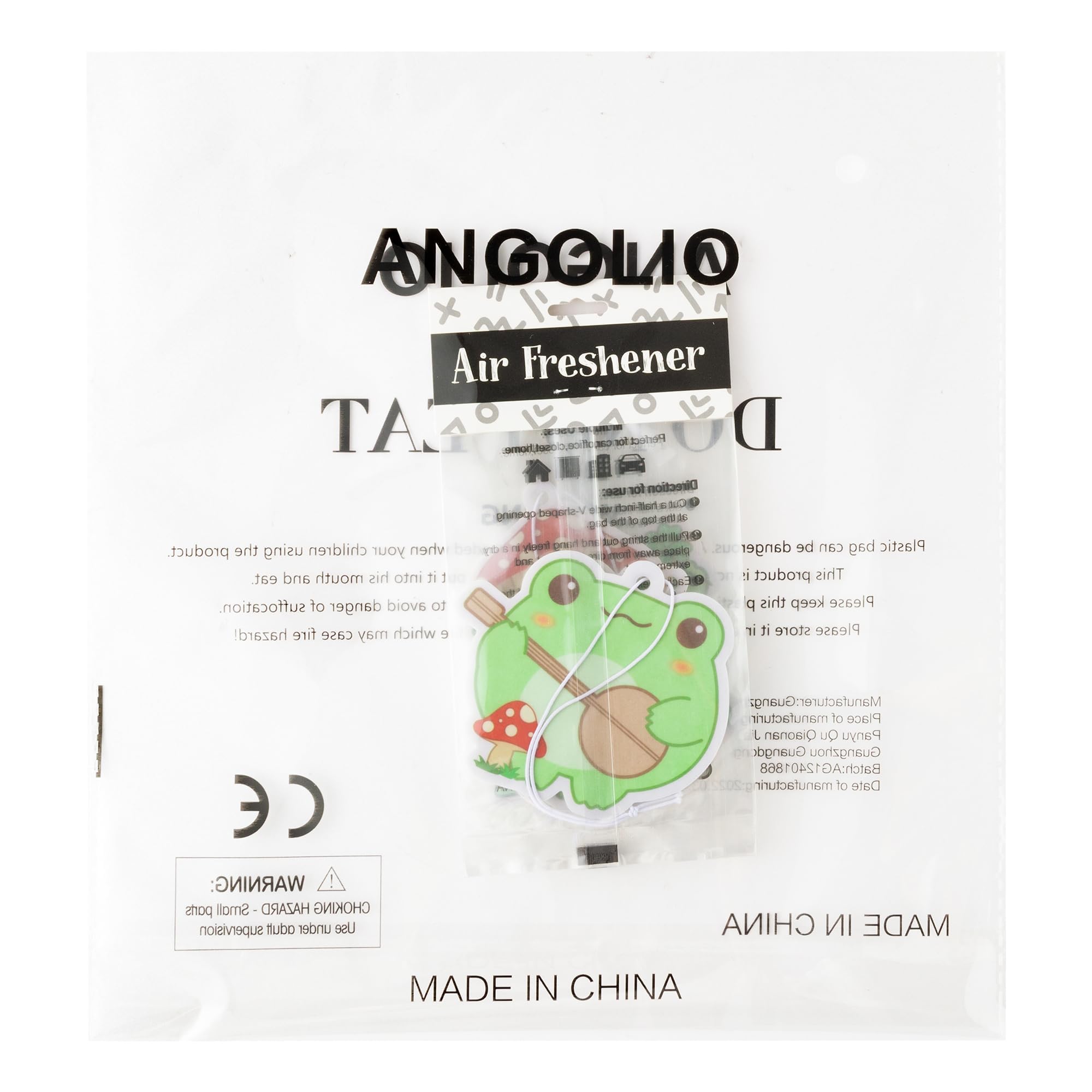 ANGOLIO Summer Frog Car Air Freshener - 4P Cartoon Frog Pattern for Boy Girls Long Lasting Little Scented Hanging Funny Air Accessories Fresheners for Car Rearview Mirror Closet Summer Birthday Gifts - Image 6